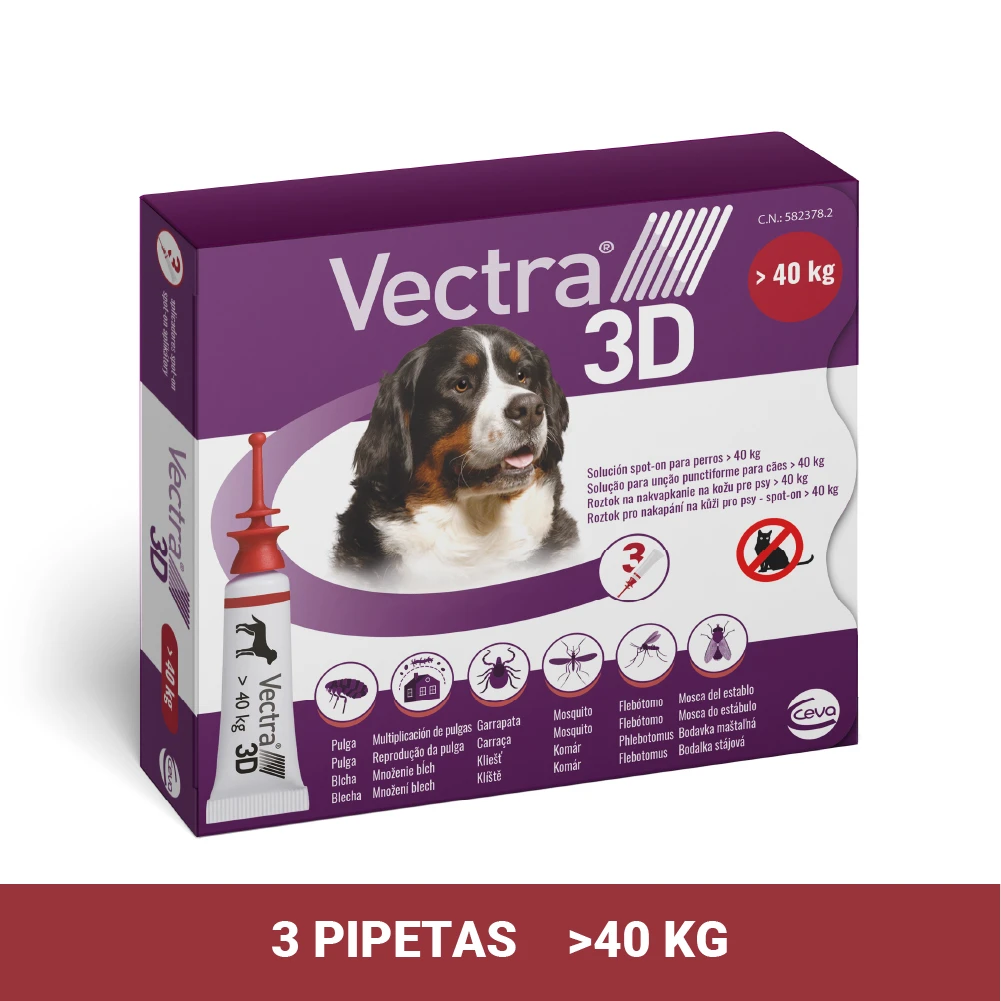 Pipetas 3D Solución Spot-On Para Perros De Más De 40kg 4 Pipetas 3D Solución Spot-On Para Perros De Más De 40kg - Imagen 2