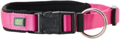 Hunter Collar Neopren Vario Plus De Nylon Para Perros Color Frambuesa Y Negro