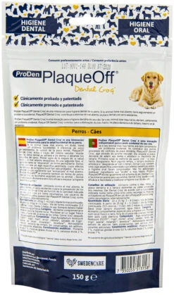 Dental Croq' Perro -Animalear Ventas 167886 7350055513158 fp0268 plaque off croq 150g reverso 2