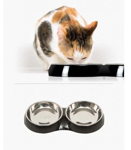 Catit Comedero Doble Acero Inoxidable 200Ml 4 Catit Comedero Doble Acero Inoxidable 200Ml - Imagen 2