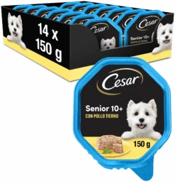 Pack 14 Comida Húmeda Para Perros Senior En Paté Con Pollo Y Arroz Tarrina