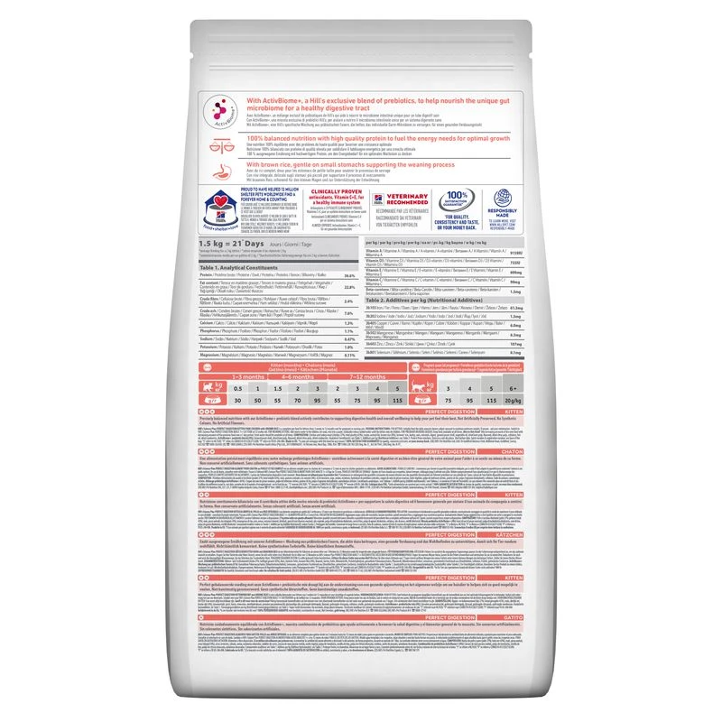 Hill's Science Plan Kitten Perfect Digestion Para Gatos Con Pollo Y Arroz 4 Hill's Science Plan Kitten Perfect Digestion Para Gatos Con Pollo Y Arroz - Imagen 2
