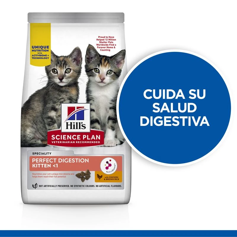Hill's Science Plan Kitten Perfect Digestion Para Gatos Con Pollo Y Arroz 7 Hill's Science Plan Kitten Perfect Digestion Para Gatos Con Pollo Y Arroz - Imagen 5