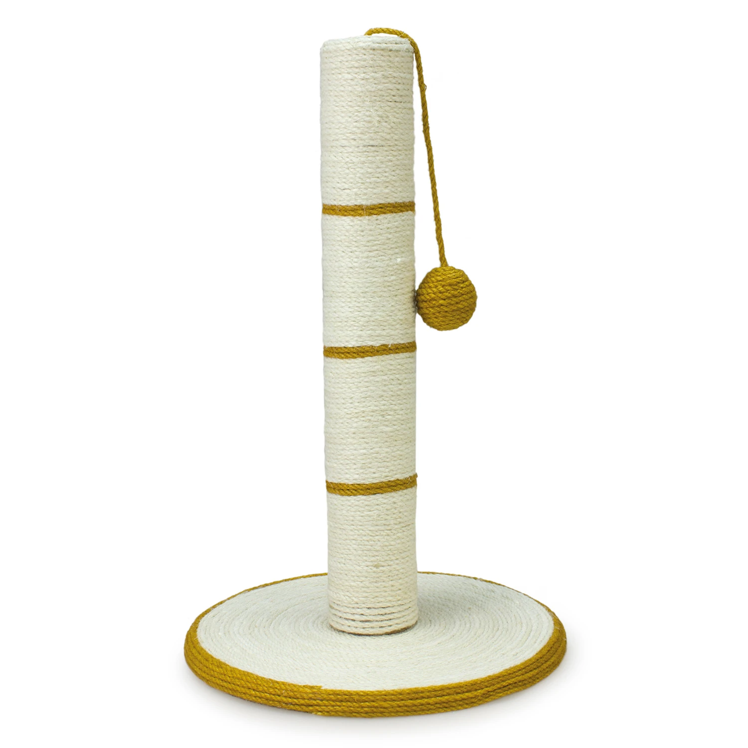 Rascador Blanco Y Dorado Con Bola 4 Rascador Blanco Y Dorado Con Bola - Imagen 2