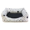 Cama Cuadrada Con Estrellas Negras Para Perros 2 Cama Cuadrada Con Estrellas Negras Para Perros -Animalear Ventas 8435117868984