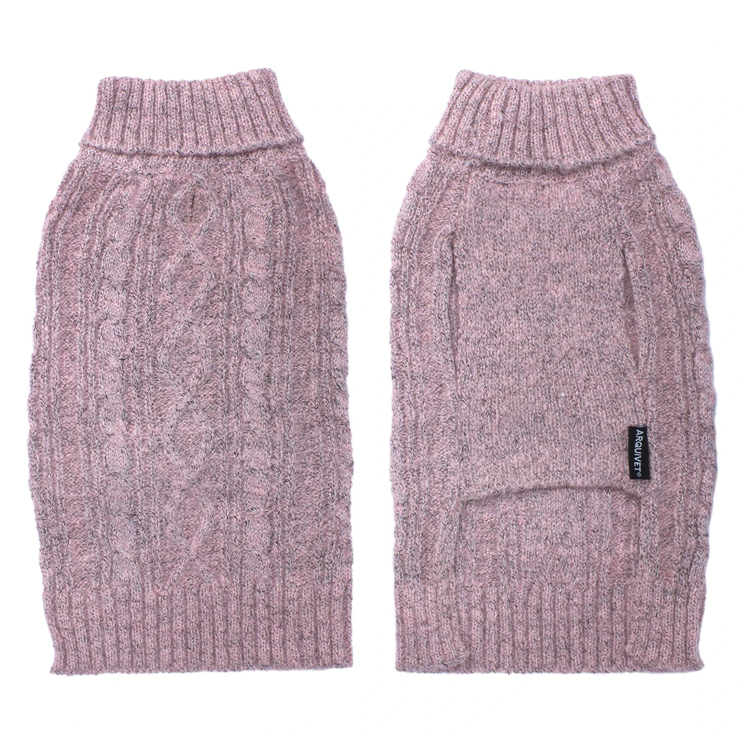 Jersey De Punto Trenzado Rosa Claro 4 Jersey De Punto Trenzado Rosa Claro - Imagen 2