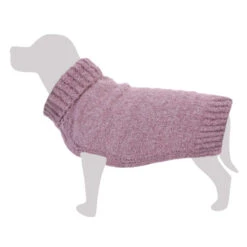 Jersey De Punto Trenzado Rosa Claro