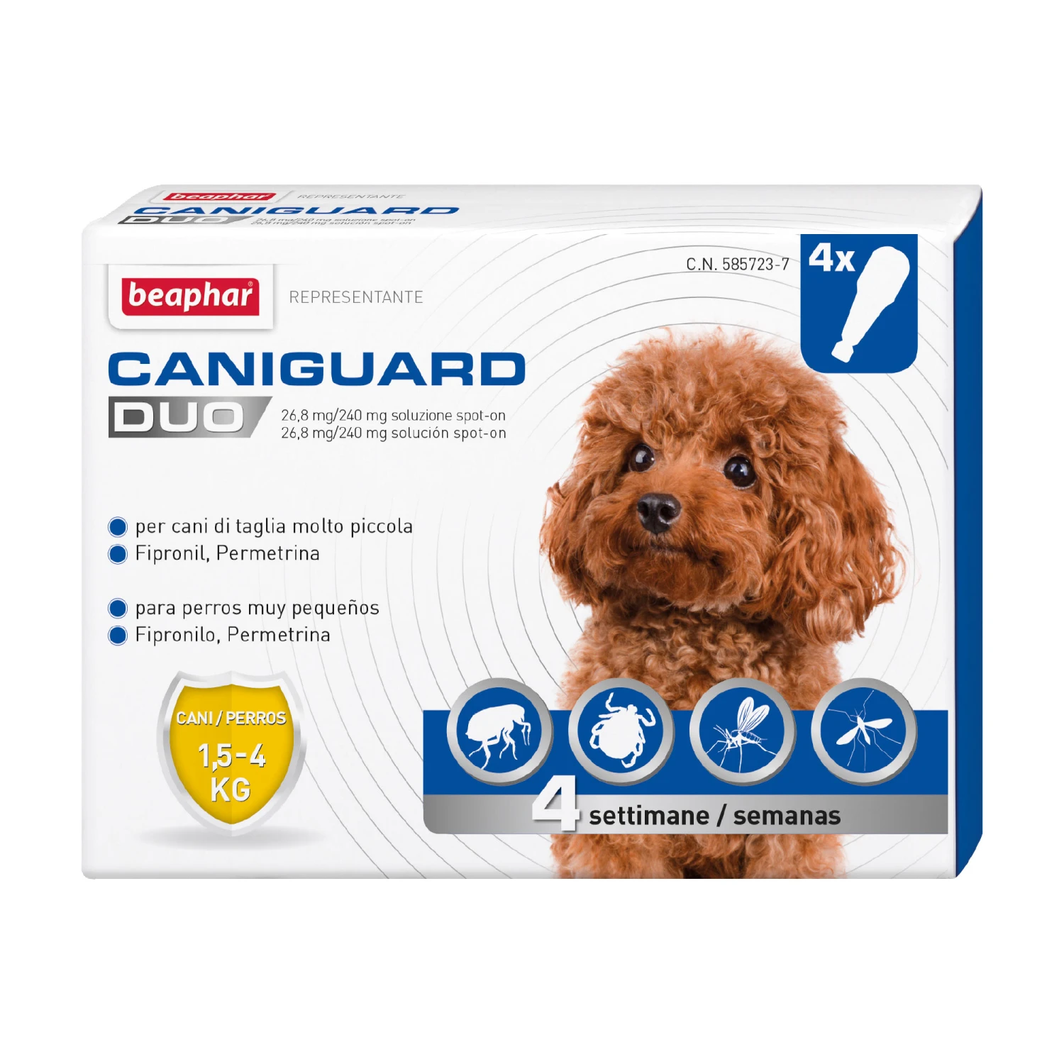 BEAPHAR Pipetas Caniguard Duo Para Perros De 1,4-4 Kg 3 BEAPHAR Pipetas Caniguard Duo Para Perros De 1,4-4 Kg