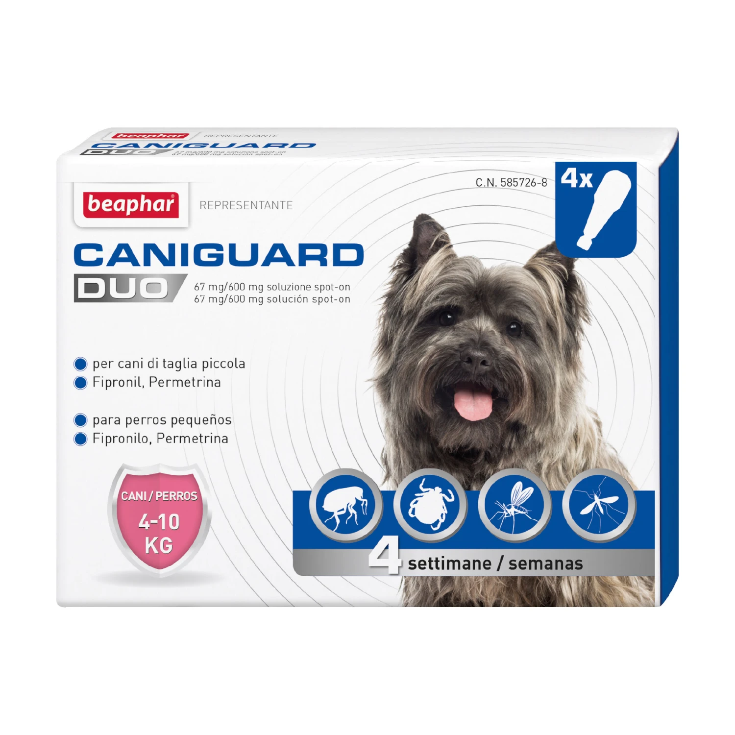 BEAPHAR Pipeta Caniguard Duo Solución Spot-On Para Perros De 4-10 Kg (67 Mg/600 Mg) 3 BEAPHAR Pipeta Caniguard Duo Solución Spot-On Para Perros De 4-10 Kg (67 Mg/600 Mg)
