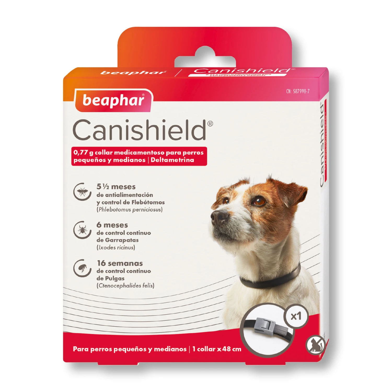 BEAPHAR Collar Canishield Antiparásitos Para Perros Pequeños 3 BEAPHAR Collar Canishield Antiparásitos Para Perros Pequeños