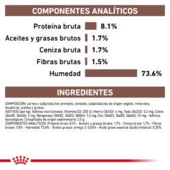 ROYAL CANIN Pack 12 Comida Húmeda Gastro Intestinal Low Fat Canine 17 ROYAL CANIN Pack 12 Comida Húmeda Gastro Intestinal Low Fat Canine -Animalear Ventas COMPOSICION 62fcc2de38290