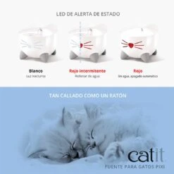 Catit Pixi Fuente Rosa -Animalear Ventas Catit PIXI Fountain Panel 5 ES 62cc09463f4a7