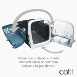 Catit Cabrio Transportín Para Gatos -Animalear Ventas El Catit Cabrio tiene un diseno accesible unico de 360 para colocar a tu gato dentro 628x628 6284f1a4753de