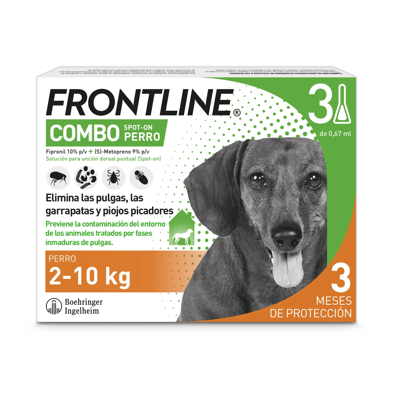 Frontline Pipetas Combo Spot-On Para Perros De 2-10 Kg 3 Frontline Pipetas Combo Spot-On Para Perros De 2-10 Kg
