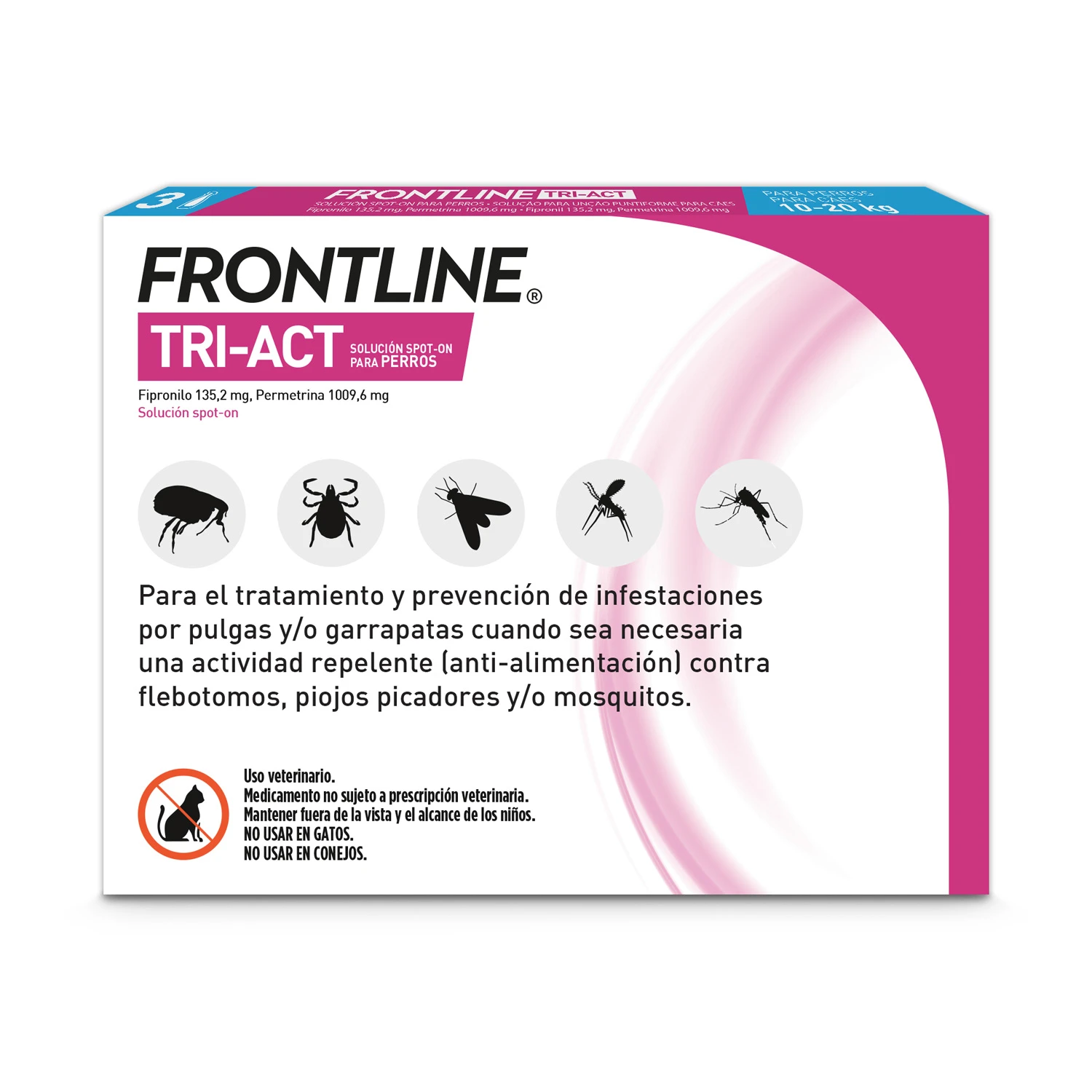 Frontline Pipetas Tri-Act Solucion Spot-On Para Perros 10-20 Kg 4 Frontline Pipetas Tri-Act Solucion Spot-On Para Perros 10-20 Kg - Imagen 2