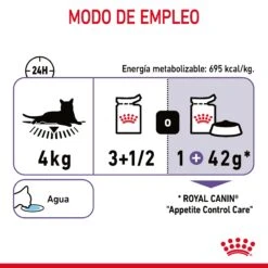 ROYAL CANIN Pack 12 Appetite Control Salsa 22 ROYAL CANIN Pack 12 Appetite Control Salsa -Animalear Ventas RC FCN AppetiteControlPouchGravy CV 6 es ES 649d575a16699