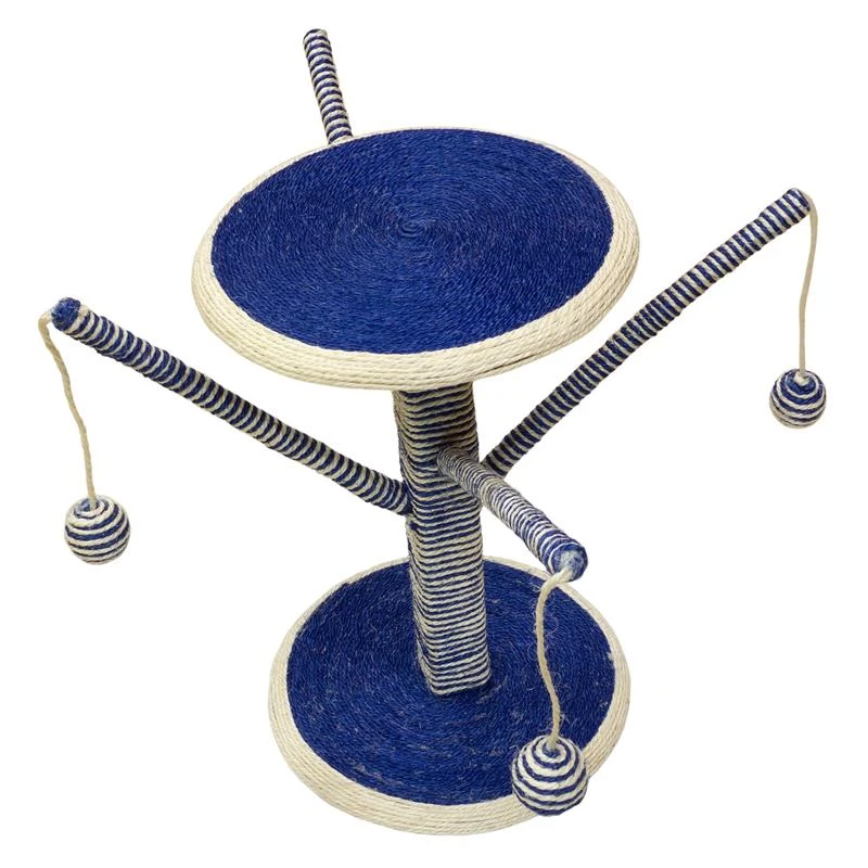 Rascador Blanco Y Azul Para Gatos 4 Rascador Blanco Y Azul Para Gatos - Imagen 2