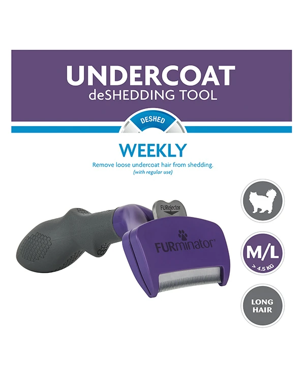 FURMINATOR Cepillo Para Gatos Medianos Y Grandes De Pelo Largo 4 FURMINATOR Cepillo Para Gatos Medianos Y Grandes De Pelo Largo - Imagen 2