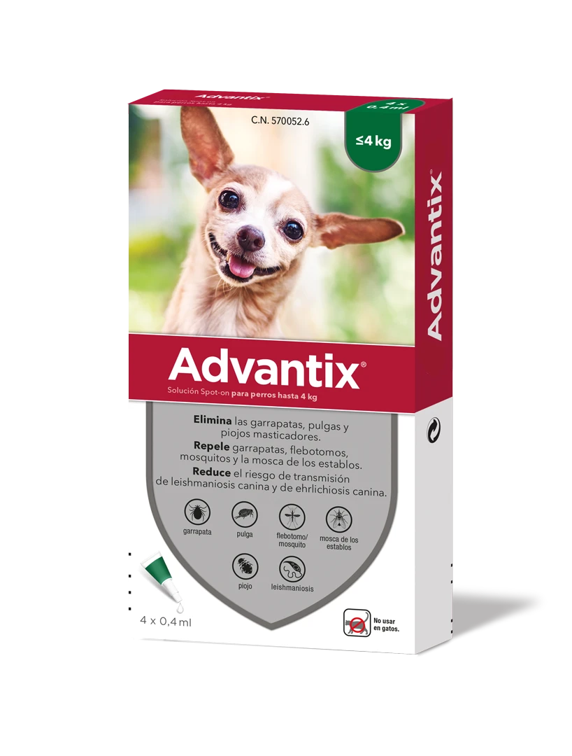 Advantix Pipetas Spot On Para Perro Hasta 4 Kg 3 Advantix Pipetas Spot On Para Perro Hasta 4 Kg