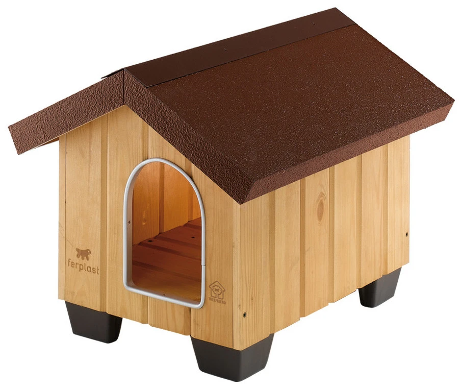 FERPLAST Caseta Para Perro Madera Perro Domus 3 FERPLAST Caseta Para Perro Madera Perro Domus