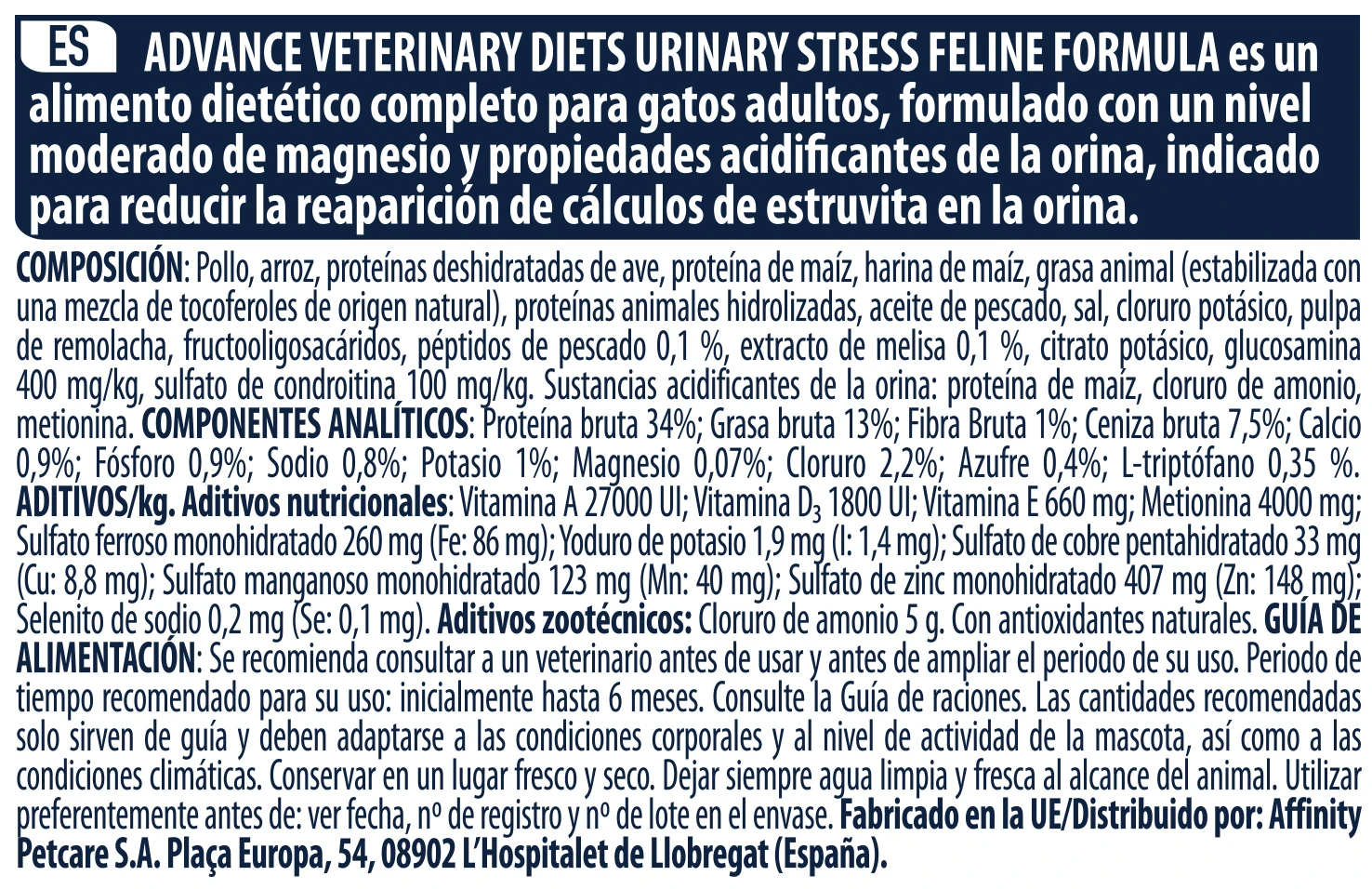 Advance Cat Urinary Stress 13 Advance Cat Urinary Stress - Imagen 11