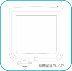 SureFlap Puerta Para Mascotas Blanca -Animalear Ventas catflap outer3 62b98e1a19e57