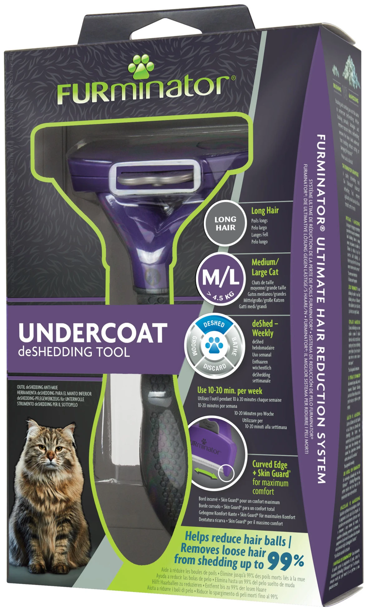 FURMINATOR Cepillo Para Gatos Medianos Y Grandes De Pelo Largo 9 FURMINATOR Cepillo Para Gatos Medianos Y Grandes De Pelo Largo - Imagen 7