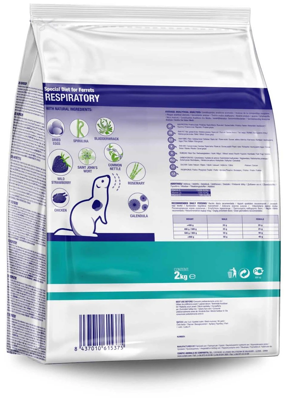 Cunipic Vet Line Respiratory Hurones 4 Cunipic Vet Line Respiratory Hurones - Imagen 2