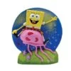 Figura Para Acuario Bob Esponja Cabalgando Medusa (16.5cm)