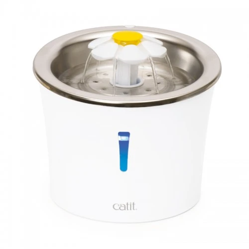 Catit Flower Fountain De Acero Inox LED 3L 3 Catit Flower Fountain De Acero Inox LED 3L