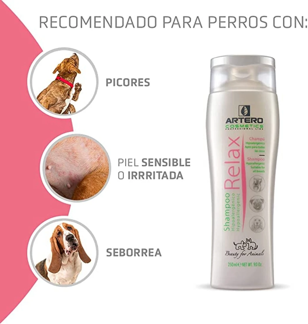 ARTERO Champu Relax Hipoalergénico Para Todas Las Razas 250 Ml 4 ARTERO Champu Relax Hipoalergénico Para Todas Las Razas 250 Ml - Imagen 2