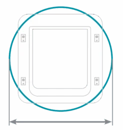 Puerta SureFlap Grande Con Microchip -Animalear Ventas pet door glass mounting dimensions4 62b99015504d1