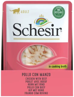 Schesir Pack 20 Pollo Con Ternera En Gelatina -Animalear Ventas pollo con ternera en gelatina 3
