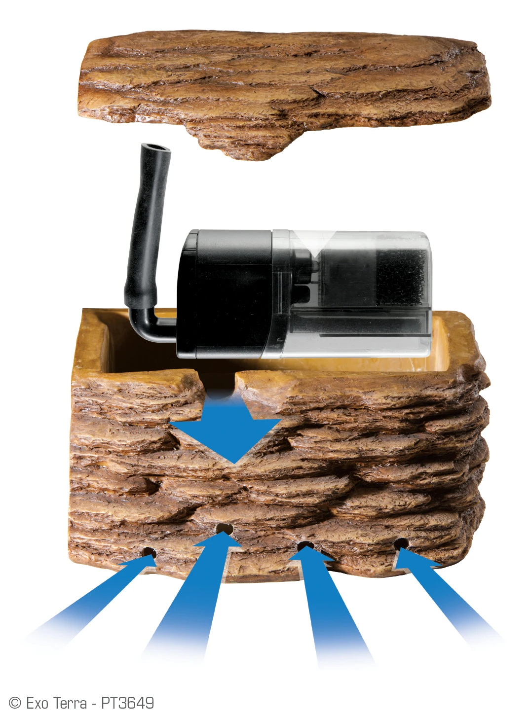 EXO TERRA Filtro Y Roca Para Tortuga Turtle Cliff Adaptador Corriente 4 EXO TERRA Filtro Y Roca Para Tortuga Turtle Cliff Adaptador Corriente - Imagen 2