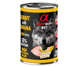 Pack 6 Comida Húmeda De Conejo Con Plátano Para Perros