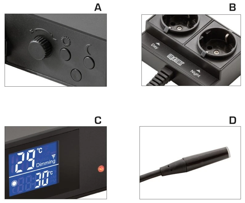 EXO TERRA Termostato Doble Y Día/Noche 600W 4 EXO TERRA Termostato Doble Y Día/Noche 600W - Imagen 2