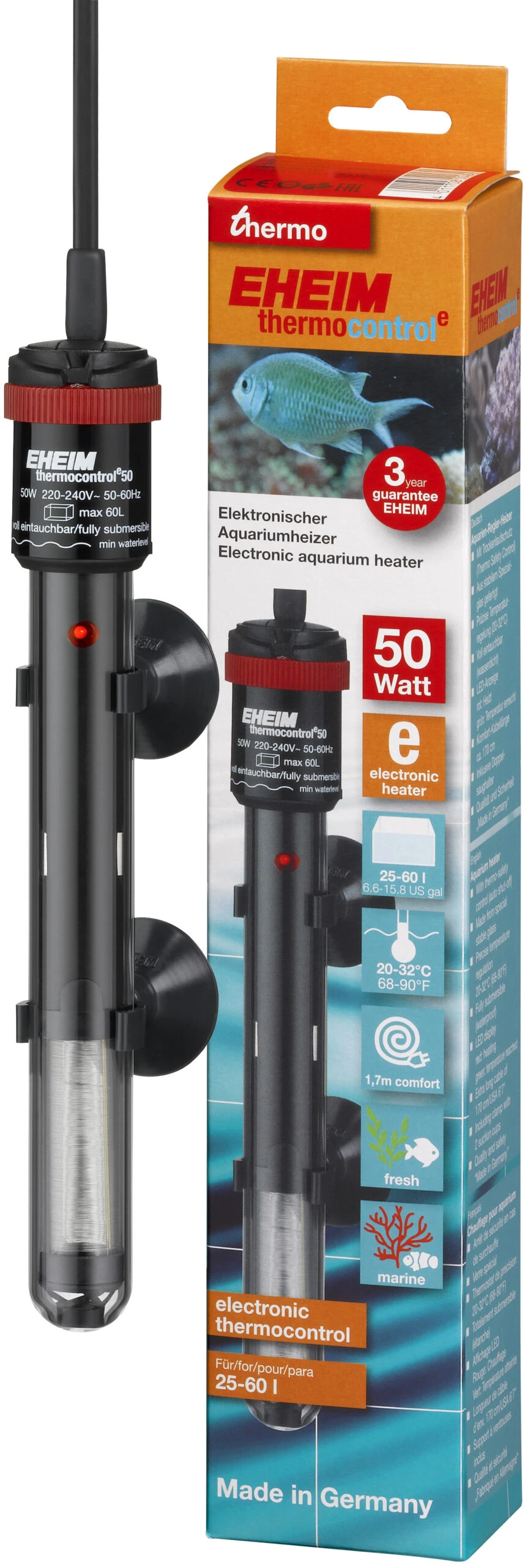 EHEIM Termocalentador Electrónico Thermocontrol-e 50 Para Acuarios Hasta 60l 4 EHEIM Termocalentador Electrónico Thermocontrol-e 50 Para Acuarios Hasta 60l - Imagen 2